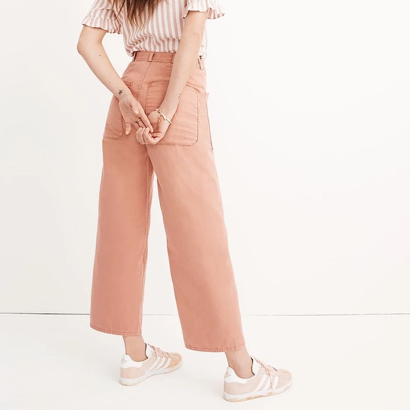 Madewell x As Ever Brancusi Pink Wide Leg High Waist Pants Size 25 - Picture 1 of 14